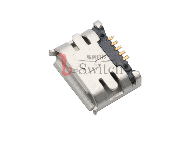 MICRO USB 5P全贴 有边有柱