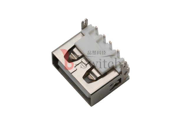 USB AF短体 90度 垫高7.0 DIP 平口