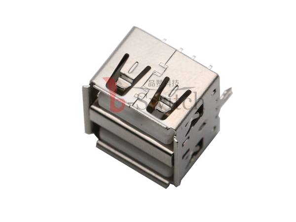 USB AF短体 双层90度 有边