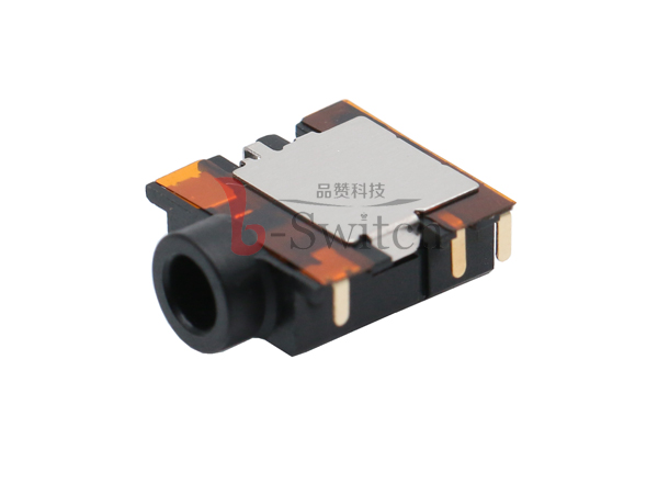 3.5四极沉板耳机插座尾部带开关