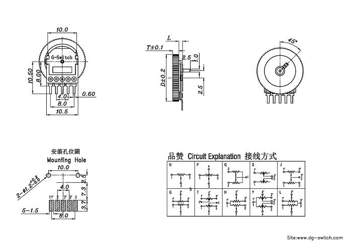 拨盘电位器电路图
