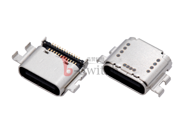 沉板USB-C 24PIN双壳双贴母座
