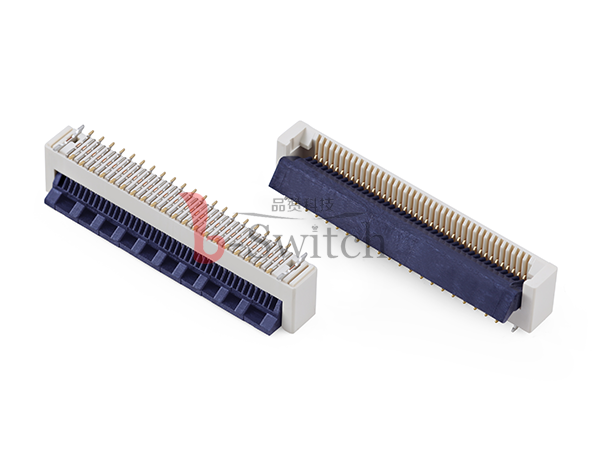 0.5mm Pitch H5.20mm 立贴翻盖式带锁扣正脚位