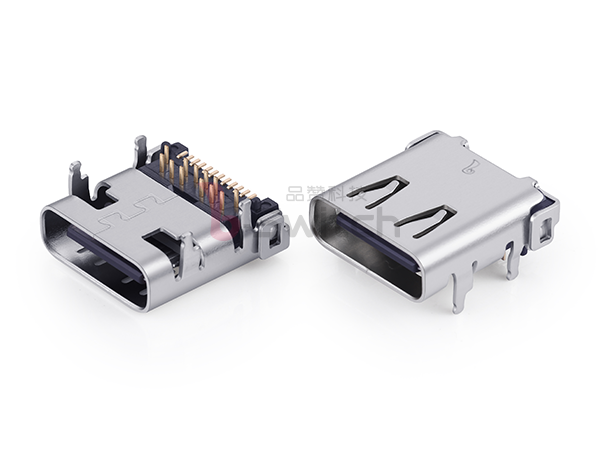 板上型24pin前插后贴Type C母座
