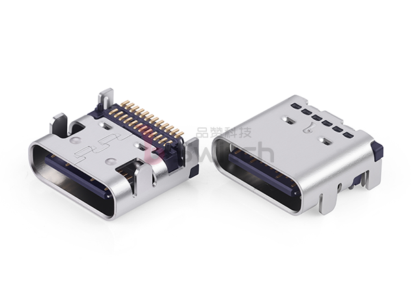 板上24pin 双贴Type C母座
