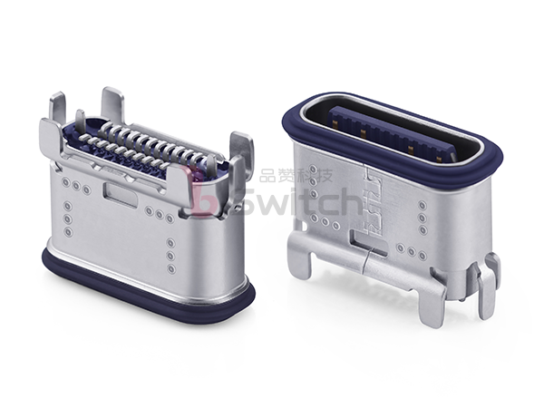 防水IP68 立贴24pin Type C母座