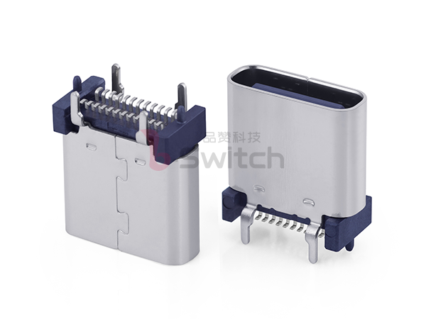 贴片立式Type C 24pin母座