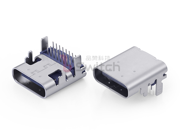 DIP板上型16Pin Type C母座