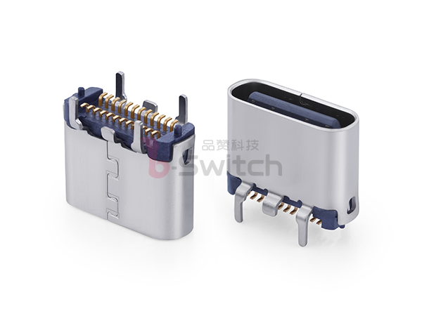 短体立式24pin Type C母座