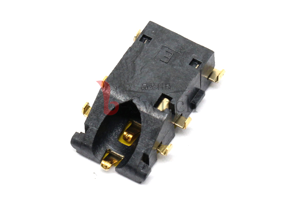 3.5四极6PIN沉板2.7斜口贴片耳机插座