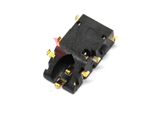 3.5四极6PIN沉板1.45斜口耳机插座