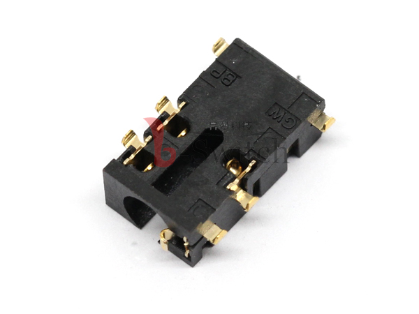 3.5四极6PIN沉板1.7贴片耳机插座